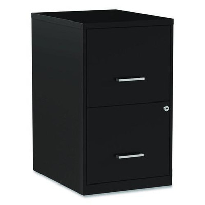 Soho Vertical File Cabinet, 2 Drawers: File/file, Letter, Black, 14" X 18" X 24.1"
