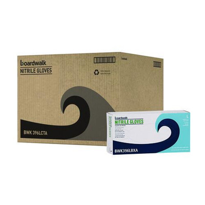 Disposable General-purpose Powder-free Nitrile Gloves, Large, Black, 4.4 Mil, 1000/carton