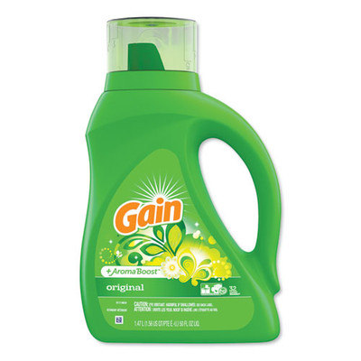 Liquid Laundry Detergent, Gain Original Scent, 46 Oz Bottle, 6/carton Liquid Laundry Detergent, Gain Original Scent, 46 Oz Bottle, 6/carton