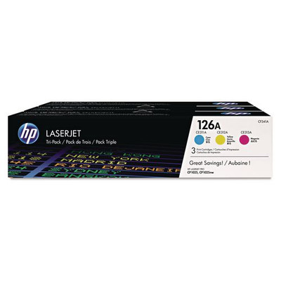 Hp 126a, (cf341a) 3-pack Cyan/magenta/yellow Original Laserjet Toner Cartridges