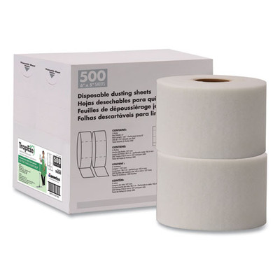 Trapeze Disposable Dusting Sheets, 5" X 125 Ft, White, 250 Sheets/roll, 2 Rolls/carton Trapeze Disposable Dusting Sheets, 5" X 125 Ft, White, 250 Sheets/roll, 2 Rolls/carton