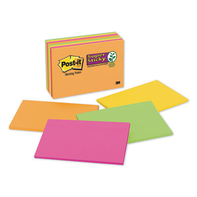 Meeting Notes In Energy Boost Collection Colors, 6" X 4", 45 Sheets/pad, 8 Pads/pack Meeting Notes In Energy Boost Collection Colors, 6" X 4", 45 Sheets/pad, 8 Pads/pack
