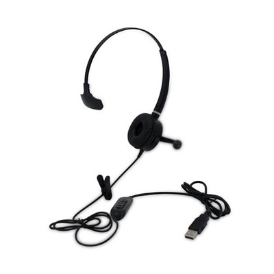 Usb Headset, Monaural, Over The Head Usb Headset, Monaural, Over The Head