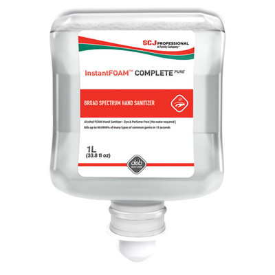 Instantfoam Complete Pure Alcohol Hand Sanitizer, 1 L Refill, Fragrance-free, 6/carton Instantfoam Complete Pure Alcohol Hand Sanitizer, 1 L Refill, Fragrance-free, 6/carton