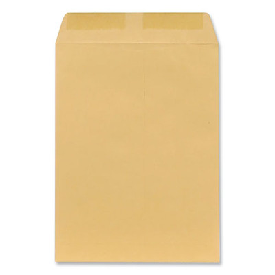 Catalog Envelope, #10 1/2, Square Flap, Gummed Closure, 9 X 12, Brown Kraft, 100/box - VISUNV44102