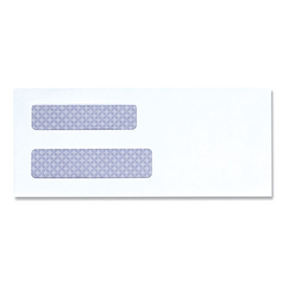 Double Window Business Envelope, #8 5/8, Square Flap, Gummed Closure, 3.63 X 8.88 White, 500/box