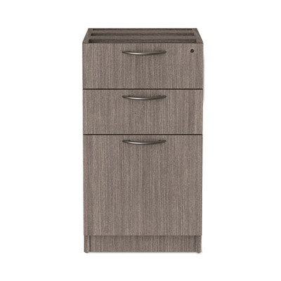 Alera Valencia Series Full Pedestal File, Left/right, 3-drawers: Box/box/file, Legal/letter, Gray, 15.63" X 20.5" X 28.5"