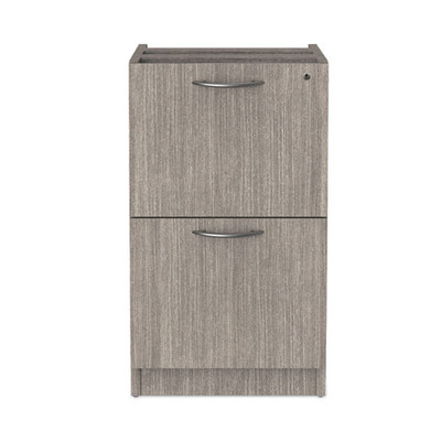 Alera Valencia Series Full Pedestal File, Left Or Right, 2 Legal/letter-size File Drawers, Gray, 15.63" X 20.5" X 28.5"