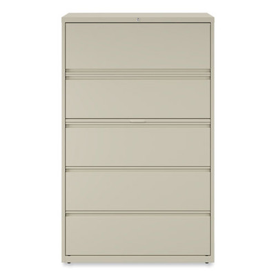 Lateral File, 5 Legal/letter/a4/a5-size File Drawers, Putty, 42" X 18" X 64.25"