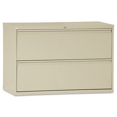 Lateral File, 2 Legal/letter-size File Drawers, Putty, 42" X 18" X 28" Lateral File, 2 Legal/letter-size File Drawers, Putty, 42" X 18" X 28"