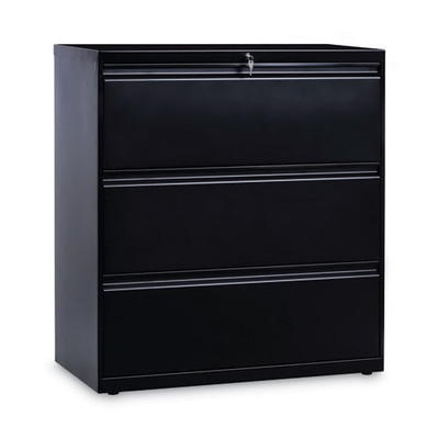 Lateral File, 3 Legal/letter/a4/a5-size File Drawers, Black, 36" X 18" X 39.5"