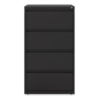 Lateral File, 4 Legal/letter-size File Drawers, Black, 30" X 18" X 52.5"