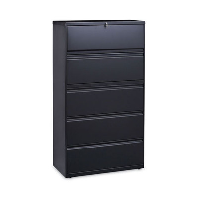 Lateral File, 5 Legal/letter/a4/a5-size File Drawers, Charcoal, 36" X 18" X 64.25"