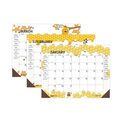 Recycled Honeycomb Desk Pad Calendar, 18.5 X 13, White/multicolor Sheets, Brown Corners, 12-month (jan To Dec): 2023 Recycled Honeycomb Desk Pad Calendar, 18.5 X 13, White/multicolor Sheets, Brown Corners, 12-month (jan To Dec): 2023