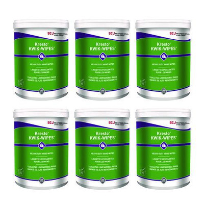 Kresto Kwik-wipes, Cloth, 7.9 X 5.7, Citrus, 70/pack, 6 Packs/carton