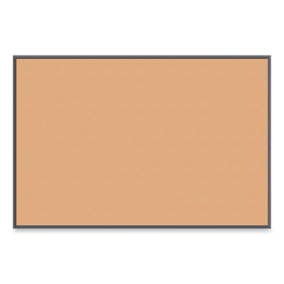Cork Bulletin Board With Aluminum Frame, 70 X 47, Natural Surface, Black Frame