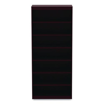 Alera Valencia Series Square Corner Bookcase, Seven-shelf, 35.63w X 11.81d X 83.86h, Mahogany