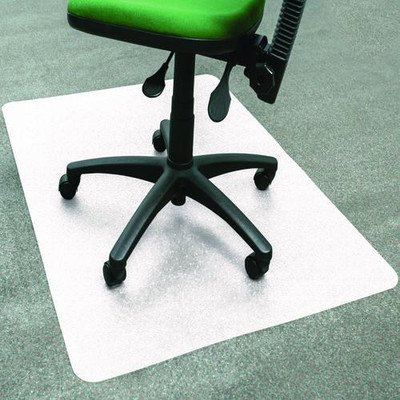 Ecotex Polypropylene Rectangular Foldable Chair Mat For Carpets, 46 X 57, Translucent