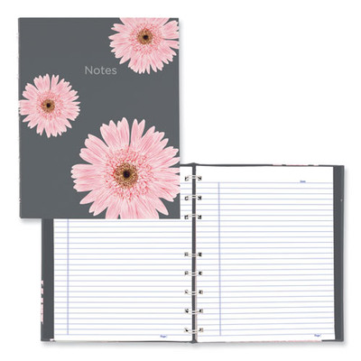 Notepro Notebook, 1 Subject, Medium/college Rule, Pink Daisy Cover, 9.25 X 7.25, 75 Sheets