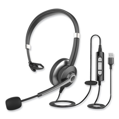 Ivr70001 Monaural Over The Head Headset, Black/silver Ivr70001 Monaural Over The Head Headset, Black/silver