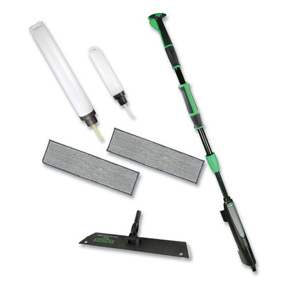 Excella Floor Cleaning Kit, 20" Gray Microfiber Head, 48" To 65" Black/green Handle Excella Floor Cleaning Kit, 20" Gray Microfiber Head, 48" To 65" Black/green Handle