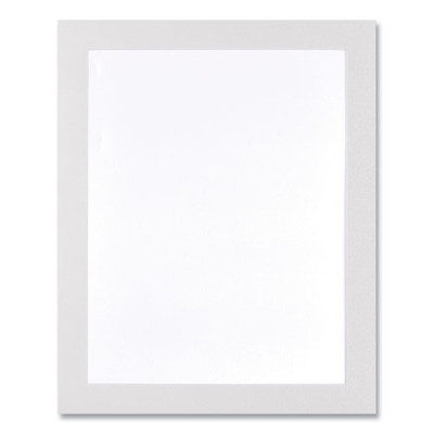 Self Adhesive Sign Holders, 11 X 17, Clear With White Border, 2/pack