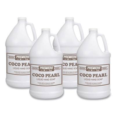 Coco Pearl Liquid Hand Soap, Coconut Scent, 128 Oz Bottle, 4/carton