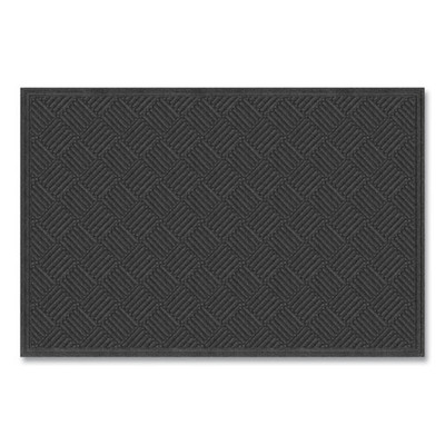Ecomat Crosshatch Entry Mat, 48 X 27, Charcoal