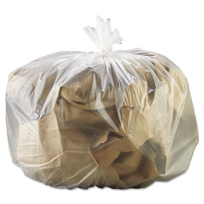 High Density Can Liners, 33 Gal, 13 Microns, 33" X 39", Natural, 25 Bags/roll, 10 Rolls/carton High Density Can Liners, 33 Gal, 13 Microns, 33" X 39", Natural, 25 Bags/roll, 10 Rolls/carton