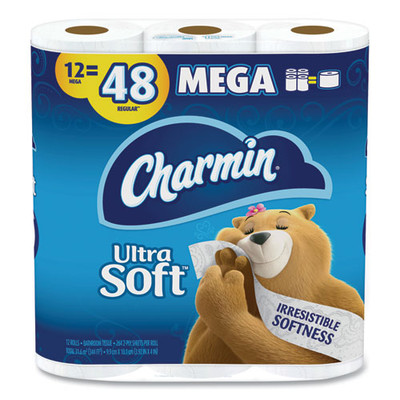 Ultra Soft Bathroom Tissue, Mega Roll, Septic Safe, 2-ply, White, 224 Sheets/roll, 12 Rolls/pack, 4 Packs/carton Ultra Soft Bathroom Tissue, Mega Roll, Septic Safe, 2-ply, White, 224 Sheets/roll, 12 Rolls/pack, 4 Packs/carton