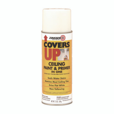 Covers Up Ceiling Paint And Primer, Interior, Flat White, 13 Oz Aerosol Can, 6/carton Covers Up Ceiling Paint And Primer, Interior, Flat White, 13 Oz Aerosol Can, 6/carton