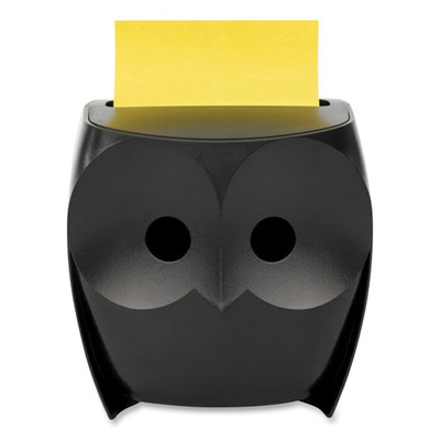 Owl-shaped Dispenser, For 3 X 3 Pads, Black, Includes 45-sheet Citron Super Sticky Dispenser Pop-up Pad Owl-shaped Dispenser, For 3 X 3 Pads, Black, Includes 45-sheet Citron Super Sticky Dispenser Pop-up Pad