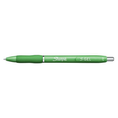 S-gel Fashion Barrel Gel Pen, Retractable, Medium 0.7 Mm, Black Ink, Green Barrel, 4/pack