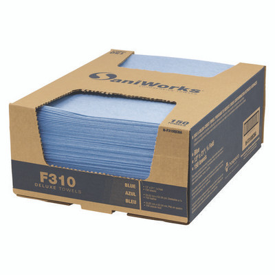 Deluxe Foodservice Wiper, 1-ply, 13 X 21, Blue, 150/carton Deluxe Foodservice Wiper, 1-ply, 13 X 21, Blue, 150/carton