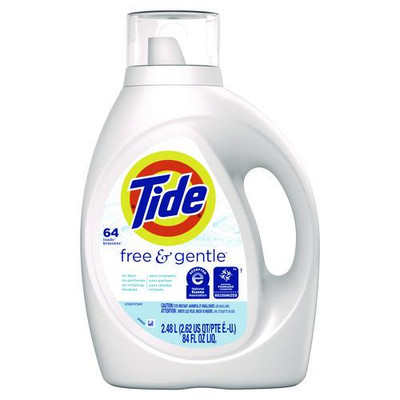 Free And Gentle Liquid Laundry Detergent, 64 Loads, 84 Oz Bottle, 4/carton