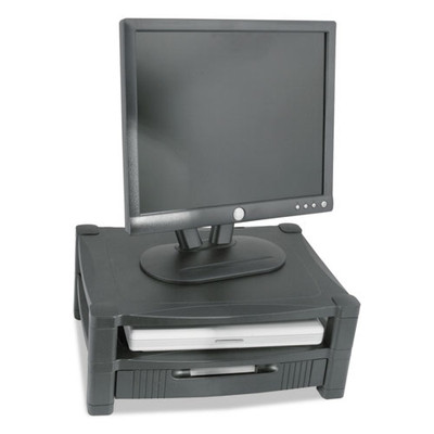 Two-level Monitor Stand, 17" X 13.25" X 3.5" To 7", Black, Supports 50 Lbs Two-level Monitor Stand, 17" X 13.25" X 3.5" To 7", Black, Supports 50 Lbs