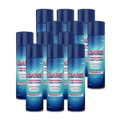 Glance Powerized Glass And Surface Cleaner, Ammonia Scent, 19 Oz Aerosol Spray, 12/carton - VISDVO101109731
