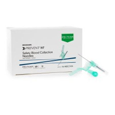 McKesson Prevent® HT Blood Collection Needle 21 Gauge 1-1/4 Inch Needle Length Safety Needle Without Tubing Sterile McKesson Prevent® HT Blood Collection Needle 21 Gauge 1-1/4 Inch Needle Length Safety Needle Without Tubing Sterile