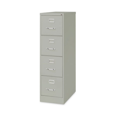 Four-drawer Economy Vertical File, Letter-size File Drawers, 15" X 26.5" X 52", Light Gray Four-drawer Economy Vertical File, Letter-size File Drawers, 15" X 26.5" X 52", Light Gray
