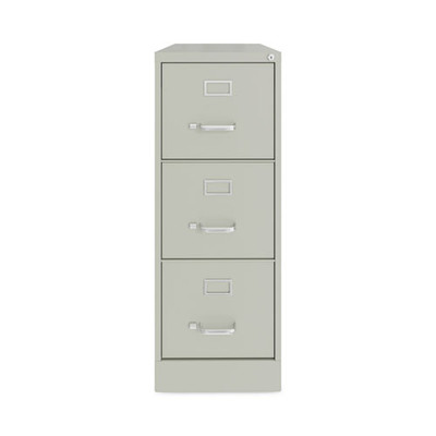 Three-drawer Economy Vertical File, Letter-size File Drawers, 15" X 22" X 40.19", Light Gray