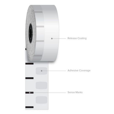 Sticky Media, 3.15" X 350 Ft, White, 12 Rolls/carton Sticky Media, 3.15" X 350 Ft, White, 12 Rolls/carton