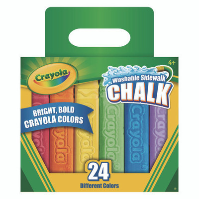 Washable Sidewalk Chalk, Tropical Colors, 4.25" X 0.75 Diameter, Assorted, 24 Sticks/set Washable Sidewalk Chalk, Tropical Colors, 4.25" X 0.75 Diameter, Assorted, 24 Sticks/set