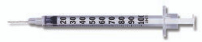 Standard Tuberculin Syringe with Needle PrecisionGlide 1 mL 1/2 Inch 27 Gauge NonSafety Regular Wall