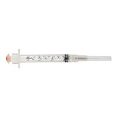 Safety Hypodermic Syringe with Needle VanishPoint® 3 mL 5/8 Inch 25 Gauge Retractable Safety Needle Regular Wall Safety Hypodermic Syringe with Needle VanishPoint® 3 mL 5/8 Inch 25 Gauge Retractable Safety Needle Regular Wall