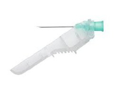 Safety Hypodermic Syringe with Needle SurGuard® 3 mL 1 Inch 22 Gauge Hinged Safety Needle Ultra Thin Wall Safety Hypodermic Syringe with Needle SurGuard® 3 mL 1 Inch 22 Gauge Hinged Safety Needle Ultra Thin Wall