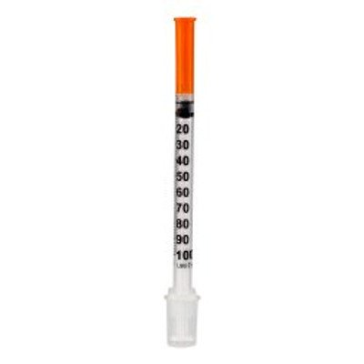 Standard Insulin Syringe with Needle Sol-M 1 mL 5/8 Inch 27 Gauge NonSafety Regular Wall