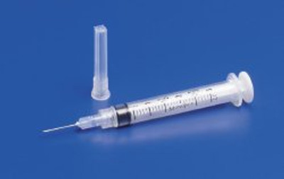 Standard Hypodermic Syringe with Needle Monoject 3 mL 1-1/2 Inch 21 Gauge NonSafety Regular Wall