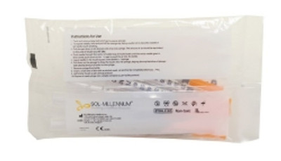 Standard Insulin Syringe with Needle Sol-M 1 mL 1/2 Inch 30 Gauge NonSafety Regular Wall
