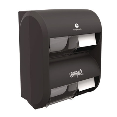 Compact Quad Vertical Four Roll Coreless Tissue Dispenser, 12.31 X 14.81 X 7.86, Black Compact Quad Vertical Four Roll Coreless Tissue Dispenser, 12.31 X 14.81 X 7.86, Black