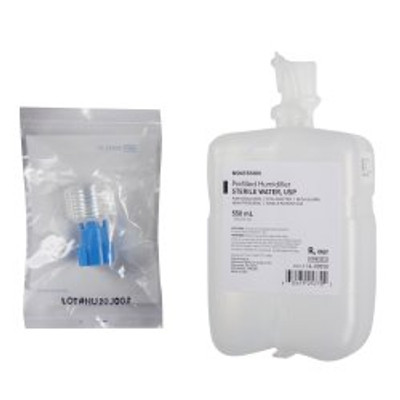 McKesson Humidifier Bottle with Adapter 550 mL Sterile Water Adult / Pediatric